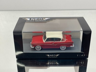 NEO SCALE MODELS 43445 BORGWARD ISABELLA 1960 -WHITE + RED 1:43- GOOD IN BOX