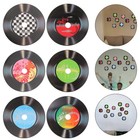  12 Pcs Record Decorations for Wall Decorative Vinyl Records Decals
