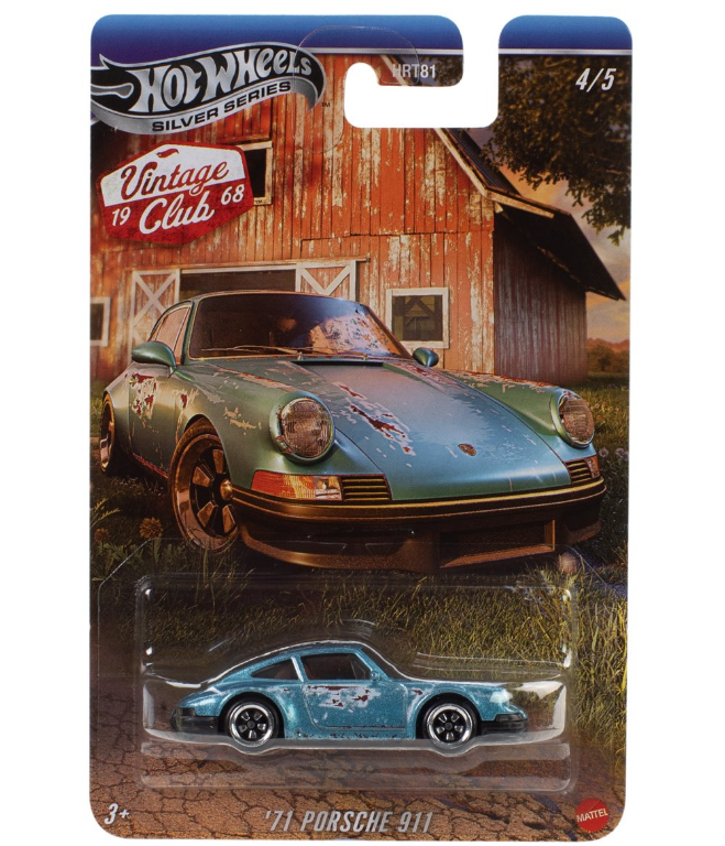 Hot Wheels Silver Series Vintage Club Barn Finds '71 Porsche 911 1