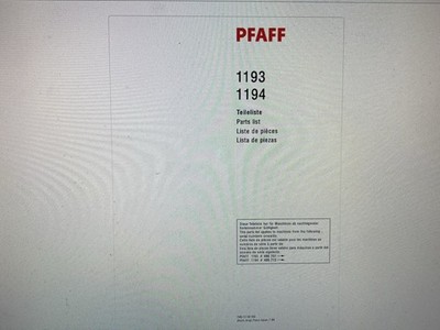 Pfaff 1194  Manual  Digital