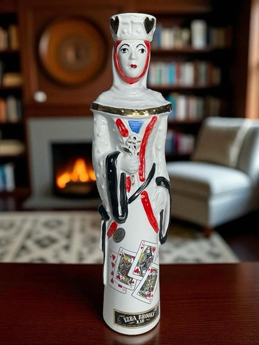 Vtg Queen of Hearts 1969 Ezra Brooks Bourbon Whiskey - Empty Decanter 16" Tall - Picture 1 of 15