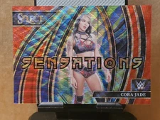 2024 WWE PANINI SELECT CORA JADE RED WAVE PRIZM SENSATIONS /149
