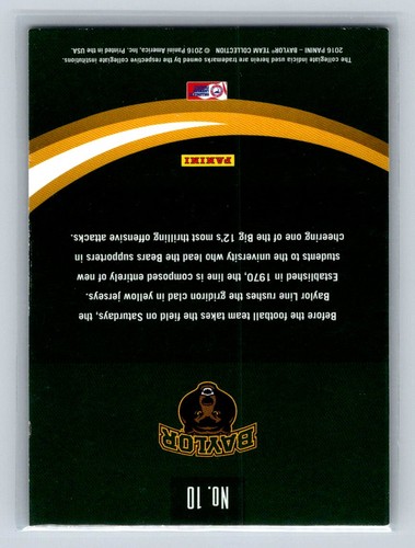 Panini Baylor Bears #10 Traditions Baylor Bears 2016 - Imagen 2 de 2