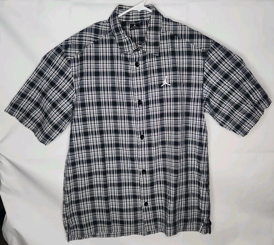 Jordan Short Sleeve Button-Up Casual Button-Down Shirts for Men