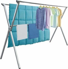 AUGMIRR 82" Stainless Steel Clothes Drying Rack Indoor Outdoor Laundry Hanger