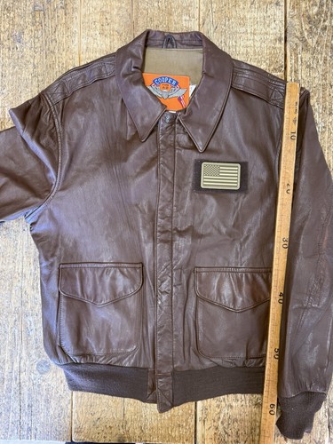 Cooper Type A2 Flight Jacket Made USA Leather Gr. 42 Army Air Forces Brown 80’s - Bild 6 von 20