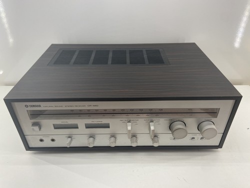 VINTAGE Yamaha CR-440 Natural Sound Stereo Receiver Silver Woodgrain Case *READ*