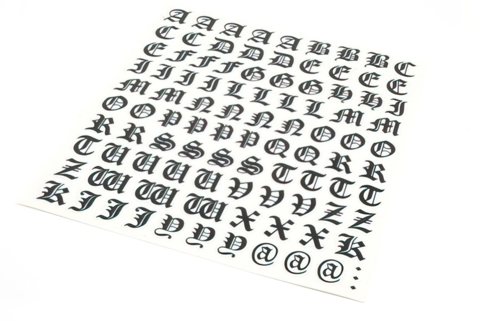 Quattroerre 1209 Kit Lettere Adesive Gothic Nero (W0F)