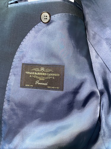 Blazer Suitsupply 110's Vitale Barberis Canonico Lazio Slim 48R Azul Marino ¡GUAU! - Imagen 11 de 22