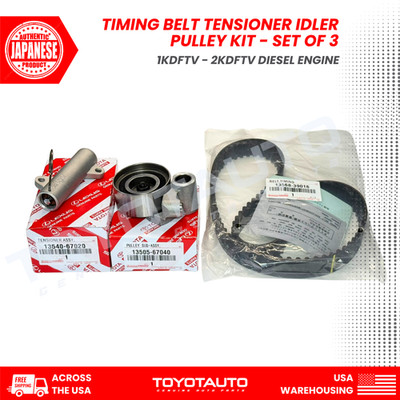 Toyota Timing Belt Kit Hilux Fortuner Prado HiAce Innova 1KD 2KD Diesel OEM 3pc