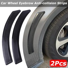 2pcs Widened Carbon Fiber Rubber Car Wheel Eyebrow Universal Protector Trim