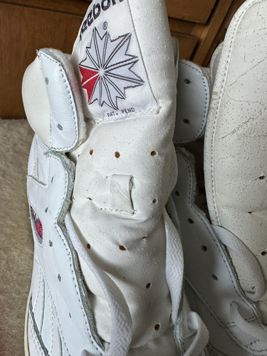 Vintage 1980er OG Reebok High Top Herren 8,5 weiß/weiß Basketball Sneaker neu aus altem Lagerbestand DS - Bild 10 von 16