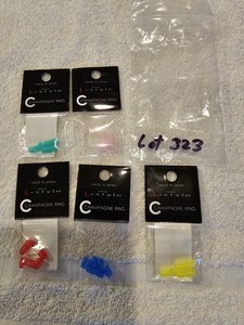 L-style Champagne Ring  5 Sets Of 6 Mixed Colors  Lot 323