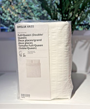 Set copripiumino IKEA OFELIA VASS bianco completo/regina 001.330.24 - NUOVO