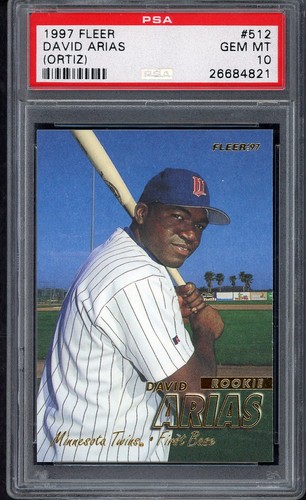 1997 FLEER #512 DAVID ORTIZ TWINS PSA 10 GEM MINT 564717 (KYCARDS)