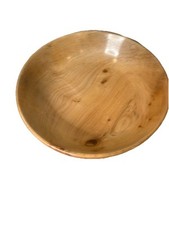 Vintage Hand Crafted Cherry Wooden Bowl Size 8 W X 3 3/4 H excellent condition