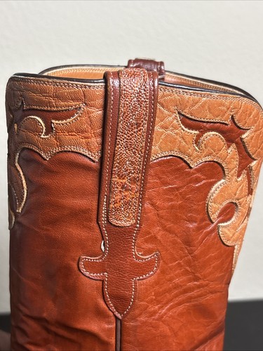 Vintage 1970s Classic Men’s Western Lucchese Brown Boots With Accents 10 D - Bild 4 von 19