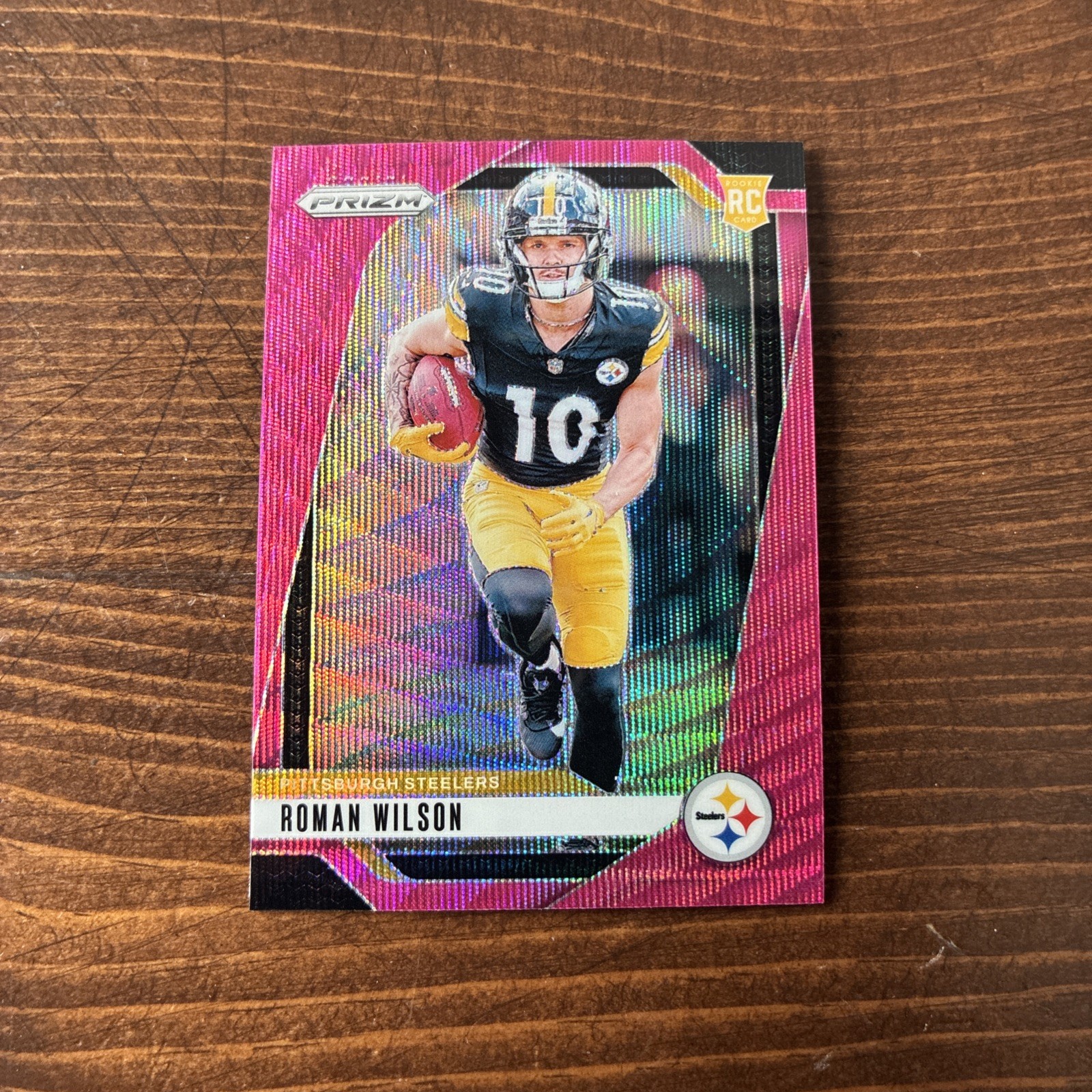 2024 Panini Prizm - Rookies Roman Wilson #384 Pink Wave Prizm (RC)