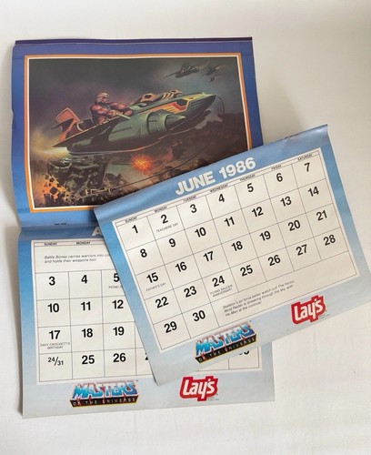 He-Man Masters Of The Universe 1986 Lays Potato Chip Calandar W/ Coupons 1 Loose - Picture 3 of 20