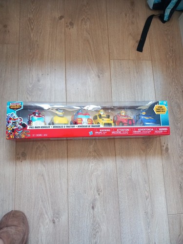 Transformers Rescue Bots Academy Vehicles Pull Back Cars 6 Pack Optimus Bumblebe - Picture 2 of 4