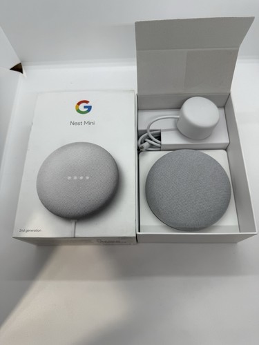 Google Nest Mini 2. Generation Smart Lautsprecher Modell H2C Kreidegrau Neu Versiegelt
