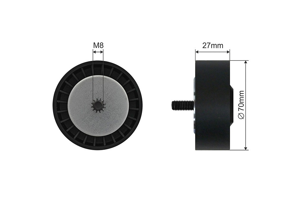 Fits NTY RNK-BM-049 V-RIBBED BELT PULLEY IDLER