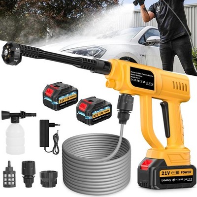 Portable Cordless Electric High Pressure Water Spray Gun Car Washer Cleaner Tool