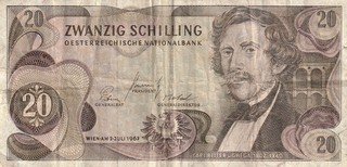 20 Schilling Note v. 2. Juli 1967 Carl Ritter v. Ghega Nr. K 152951 P