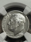 1954 Cameo Proof Roosevelt Dime, NGC PF68 Cameo, Free shipping