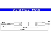 Seilzug KupplungsbetäTigung ATE 24.3728-0123.2 FüR VW Transporter T3