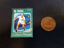 Rod Laver USA USTA Tennis 2014 S. Tome e Principe Perforated Stamp