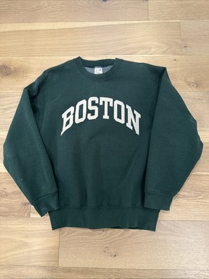 Vintage 90s Boston Fruit of Loom Made in USA Heavy Sweatshirt Mens Medium Green