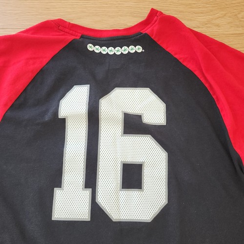 Ohio State Buckeyes Jersey Shirt Mens L Black Red Short Sleeve Football #16 Nike - Picture 10 of 11