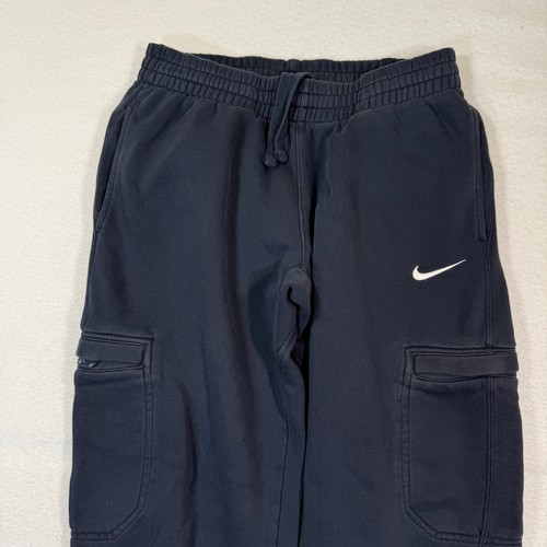 Nike Sweatpants Men Small Navy Cargo Straight Leg Y2K Vtg - Picture 2 of 10