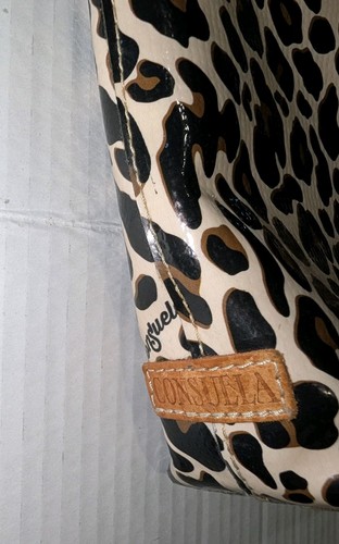 Consuela Mona Everyday Tote Leopard Print Bag Leather Straps Purse EUC🐆 ACC924 - Picture 7 of 18