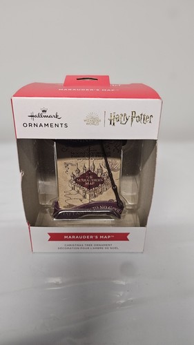 Hallmark Harry Potter The Marauder’s Map & Magic Wand Christmas Ornament NEW - Picture 1 of 3