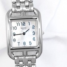 Montre pour femmes HERMES Cape Cod SS cadran blanc bracelet SS