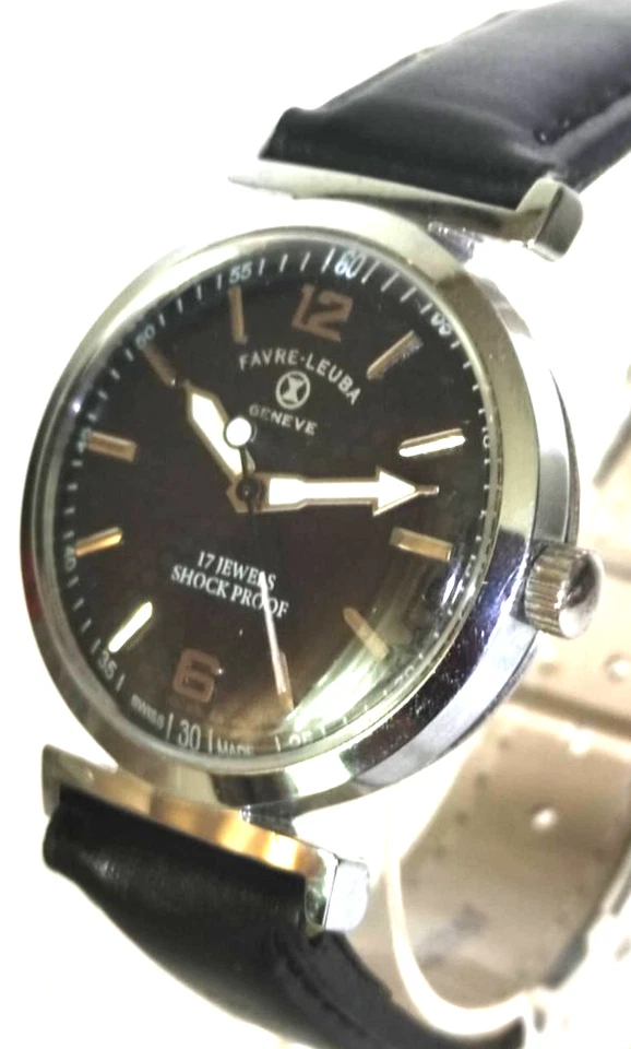 FAVRE-LEUBA vintage-HAU Schweizer Handaufzugs-Kal. FHF 96N  17 Steine NEU - Bild 3 von 4