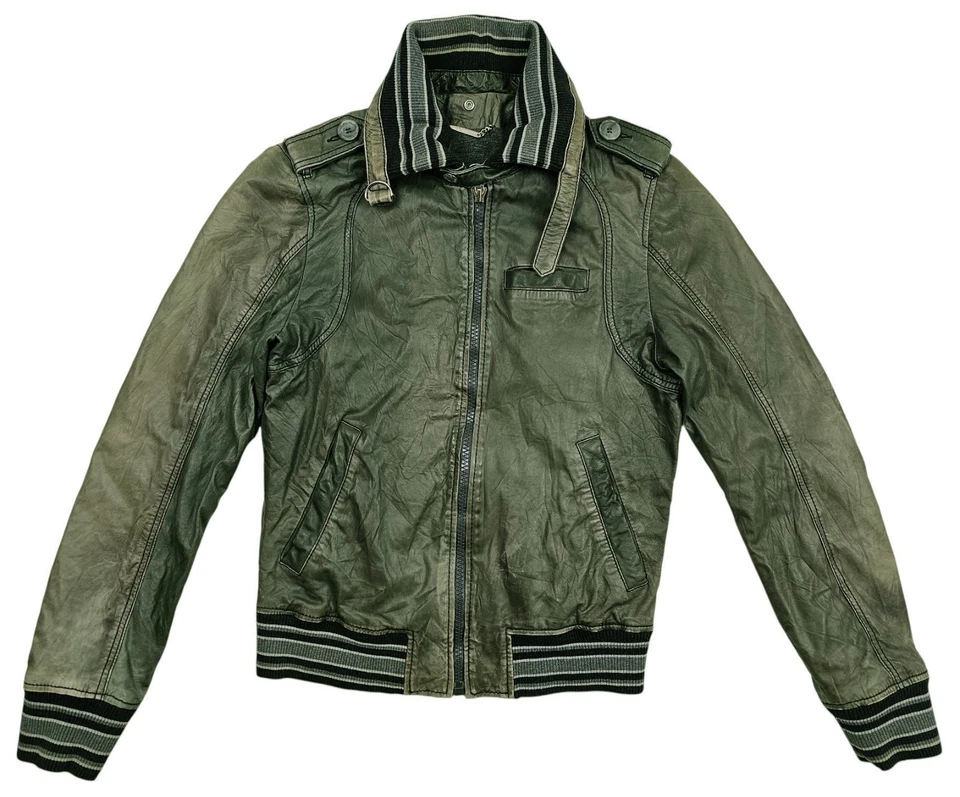 *LO ÚLTIMO UNSEX D&G DOLCE GABBANA @ SPORTS BOMBER GRIS PIEL DE CORDERO Chaqueta 48 XS Foto 3 de 4