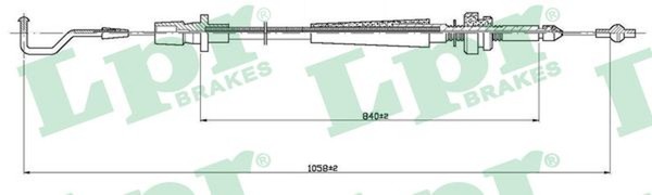 LPR Gaszug C0003A FüR VW Seat Jetta 165 17 Scirocco Golf 1G2 19E 16 53 1G1 53B 2-image