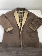 Bullock Jones Field Jacket Quilted Plaid Lined Hunting Barn Chore Italy Brown 46