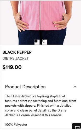 NEW $119 BLACK PEPPER 10 S DIETER pink zip TAB SLEEVE Textured parka coat jacket - Picture 11 of 12