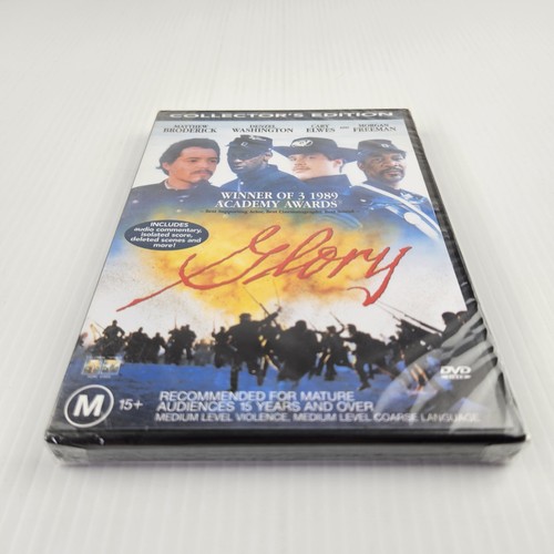 Glory (DVD, 1989) Region 4 PAL Brand New Sealed Denzel Washington Morgan Freeman - Foto 4 di 6