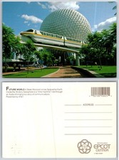 Epcot Center Spaceship Earth Monorail Postcard 1982 Disney World Florida