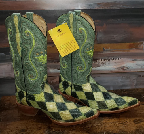 El General Cowboy Boots Genuine Gator Skin Leather Women’s Sz 8 BRAND NEW - Picture 3 of 10