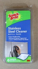 Scotch-Brite Stainless Steel Cleaner Refill Pads 6 pk Pre-Moistened 5 in x 3 in