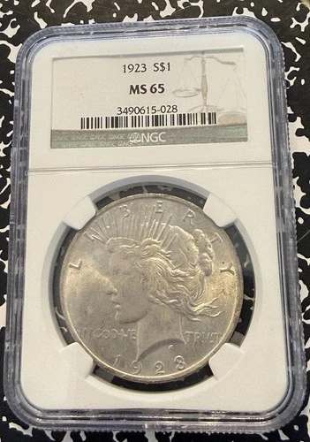 1923  Peace Dollar NGC MS65 Silver $1 Coin San Francisco KM#150