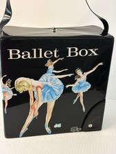 VTG Mattel Black Ballet Box 1966 Ballerina Girl Doll Dance Carrying Case NICE