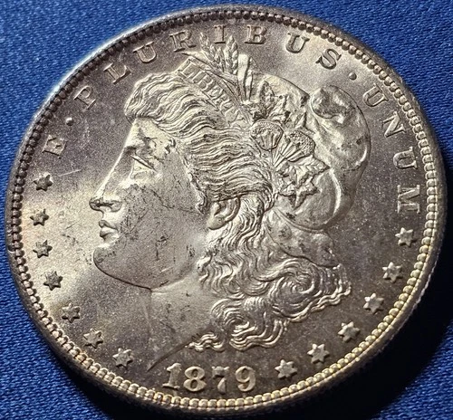 A 1879-S Choice BU Morgan Dollar. Beautiful Coin!!!