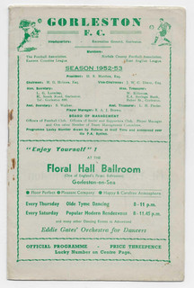 1953 East Anglian Cup Semi Final GORLESTON v. CLACTON TOWN